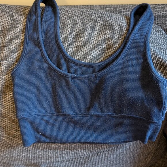 Navy Z Supply Matching Lounge Wear Set — Ribbed Pants (XS) + Bra (S) - Picture 5 of 6